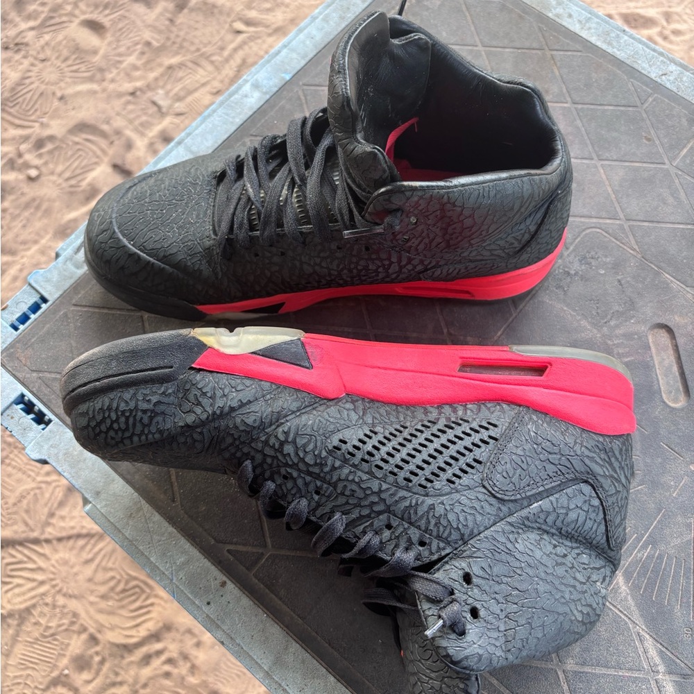 Size 12 Jordan “elephants” 3lab5 in a black and neon red colorway